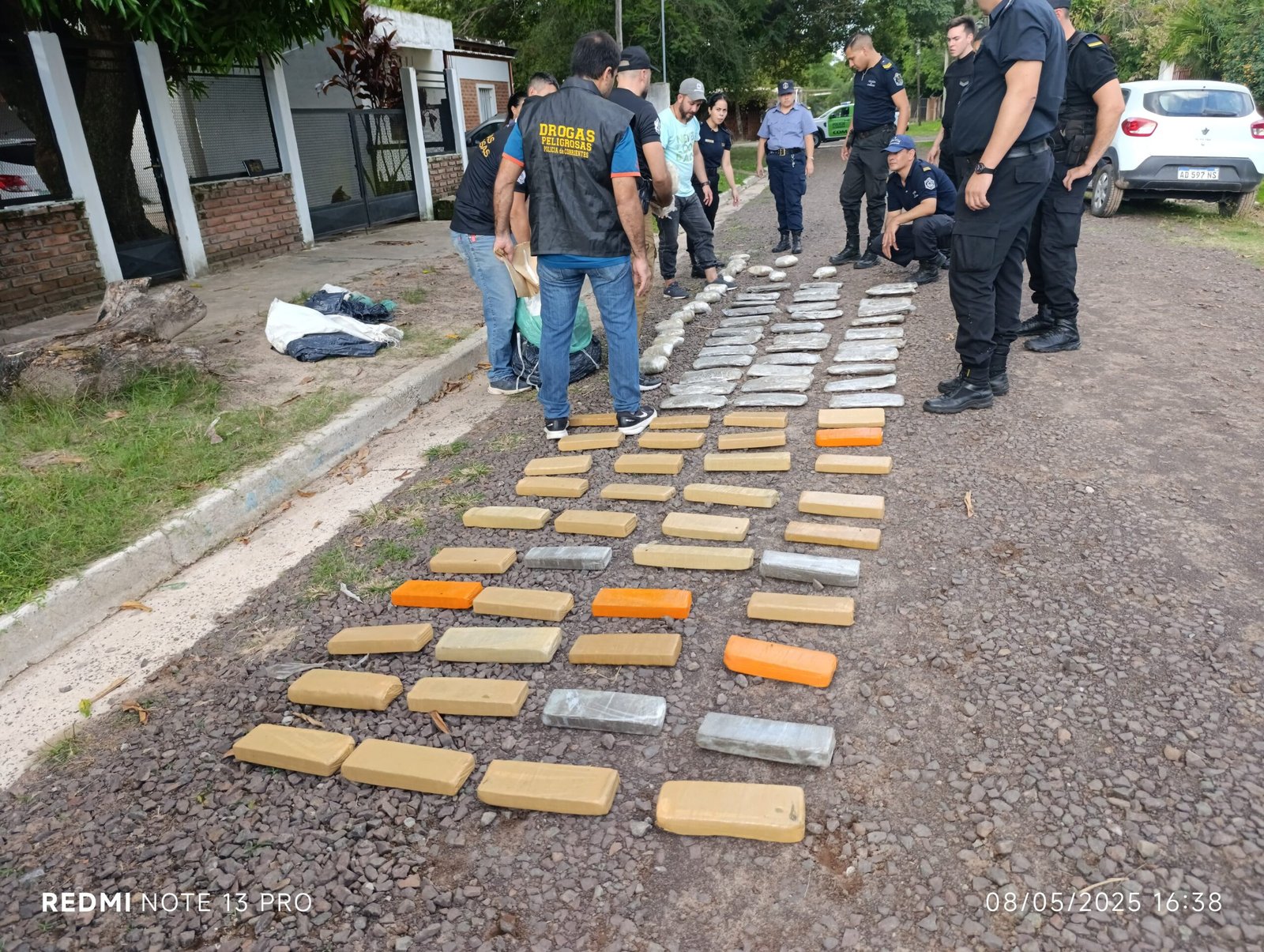 La Policía de Corrientes incautó un importante cargamento de Marihuana